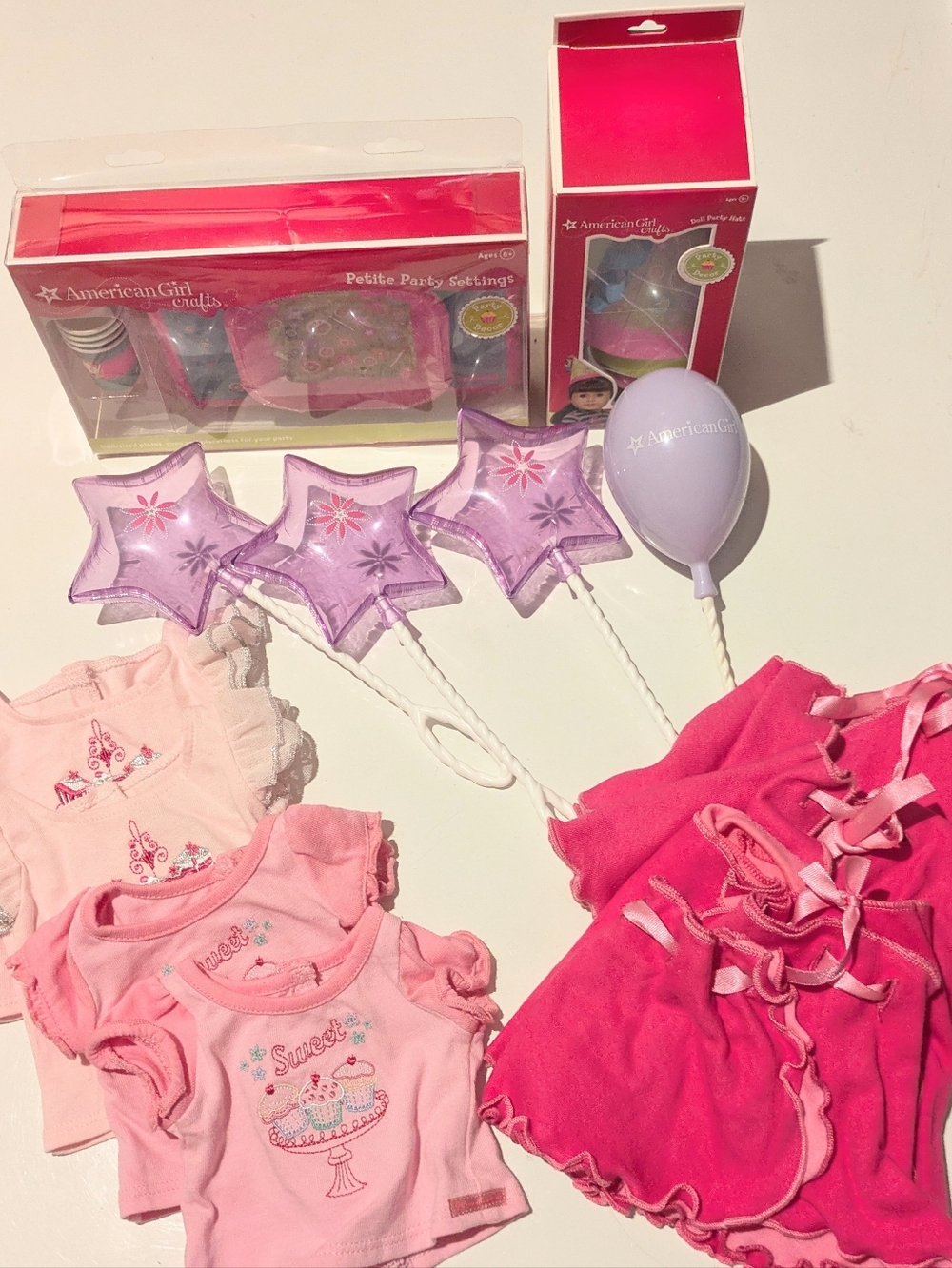 American Girl Doll Size  Birthday Party for 4  Great Lot, Some SEALED